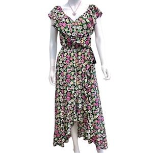 Charlotte Russe Floral Wrap Dress Size Medium